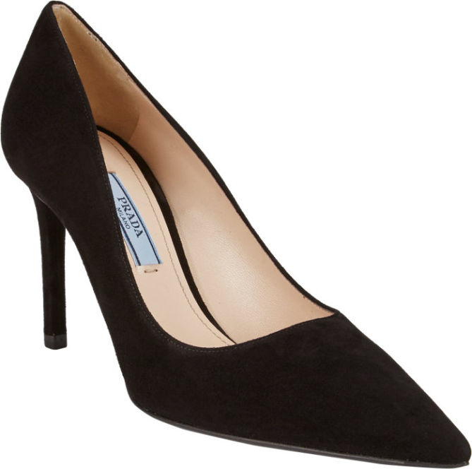 prada pointed toe suede pumps 2