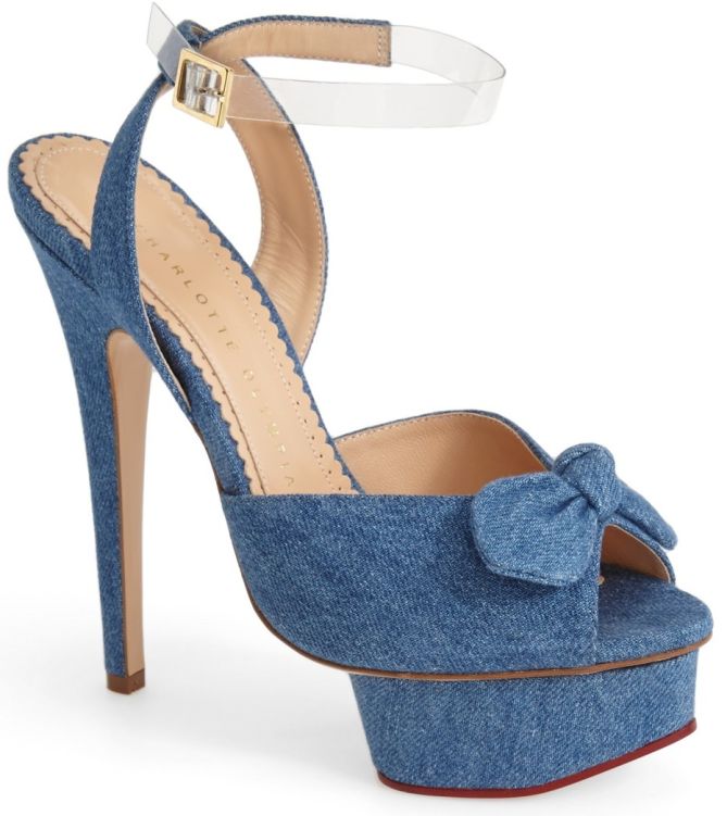 charlotte olympia serena sandals denim 2