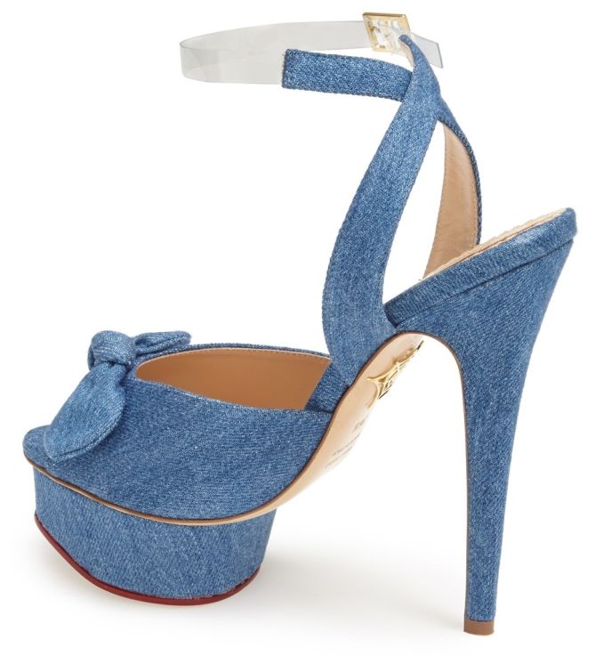 charlotte olympia serena sandals denim