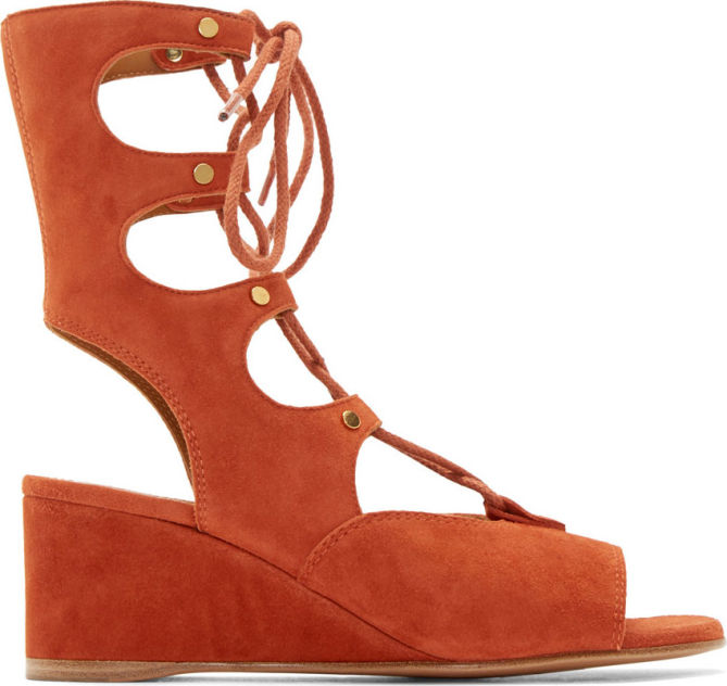 chloe lace up sandals wedge 3 3