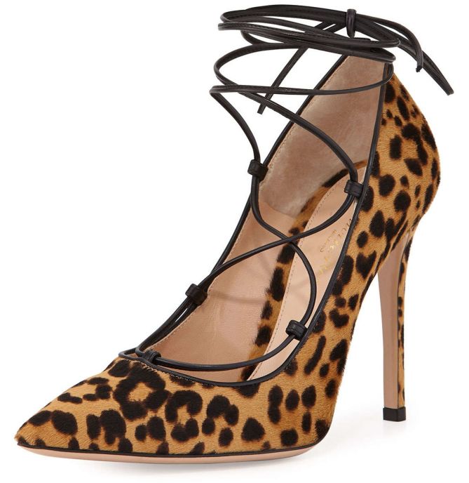 gianvito rossi point toe lace up 2