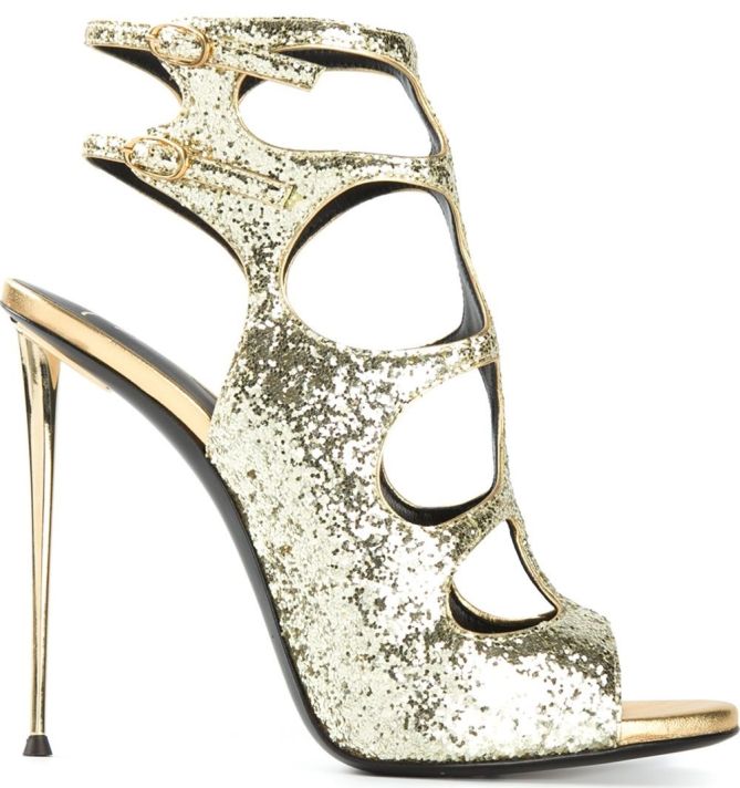 giuseppe zanotti glitter cutout sandals