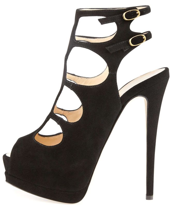 giuseppe zanotti suede cutout platform sandals