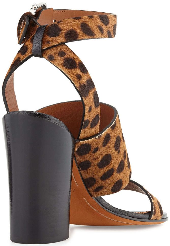 givenchy leopard print calf hair sandals city 4