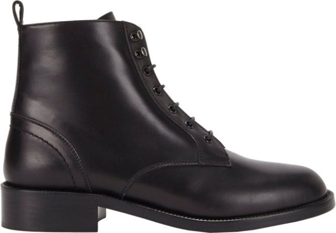 saint laurent patti lace up  boots