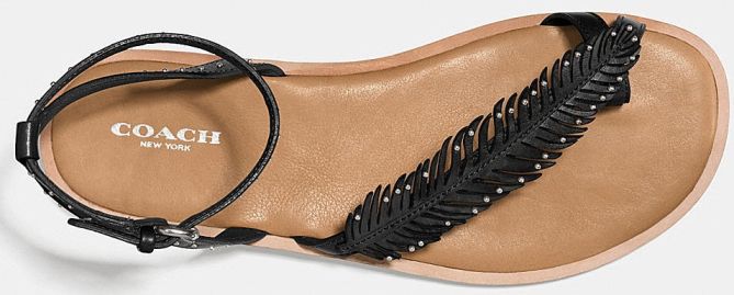 coach feather sandals