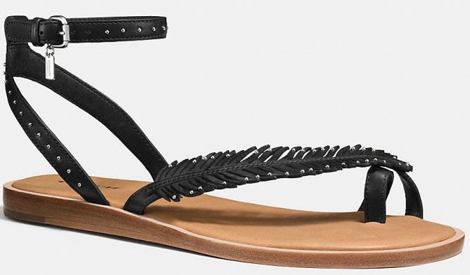 coach feather beach sandals