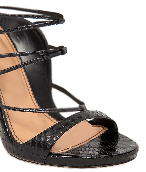 dsquared2 120mm snakeskin ayers ankle wrap sandals 2