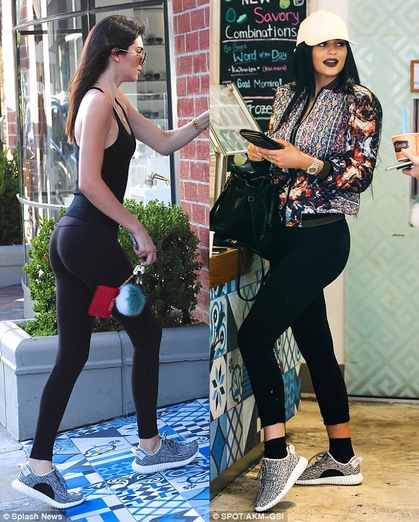 Kendall and Kylie Jenner Get Yogurt in Yoga Pants and Yeezy 350 Sneakers