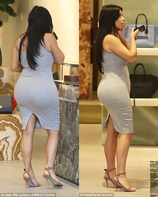 Kim Kardashian Flaunts Her Bump in a Skin-Tight Dress