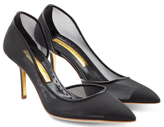 rupert sanderson mesh cap toe pumps