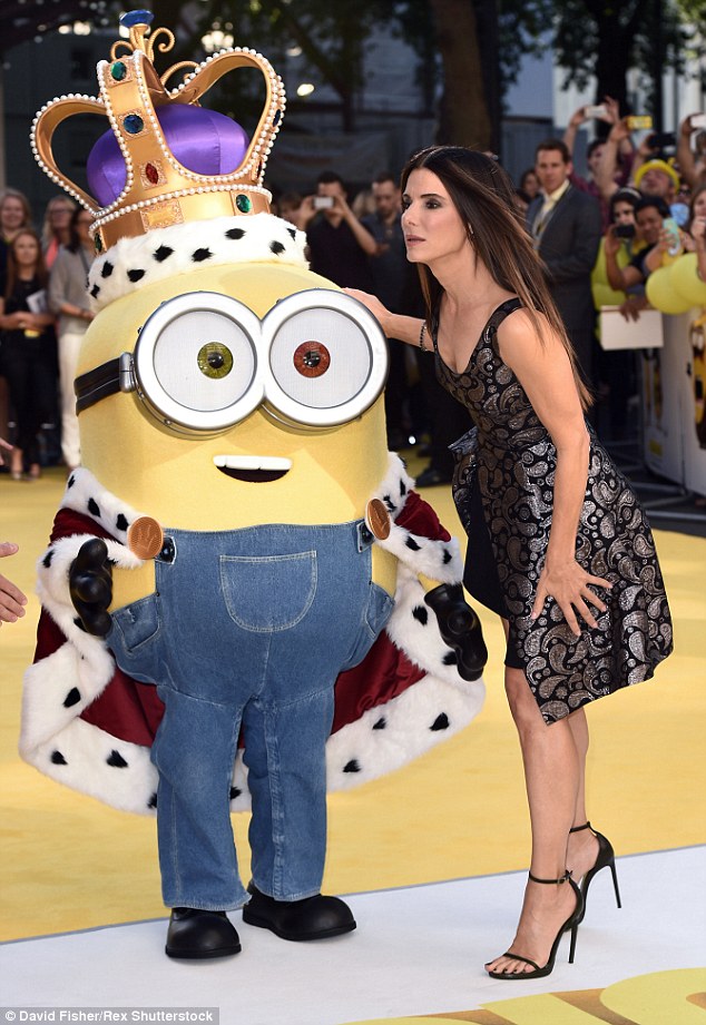 sandra bullock minions premiere london2