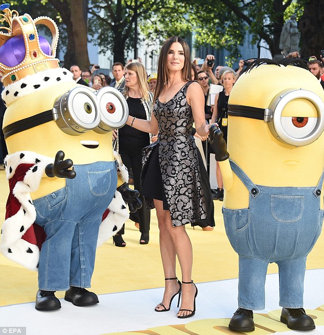 sandra bullock minions premiere london3