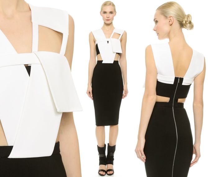 thierry mugler sleeveless origami dress-horz