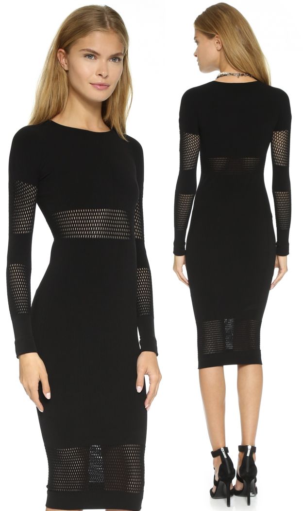 McQ Mesh body con dress-horz