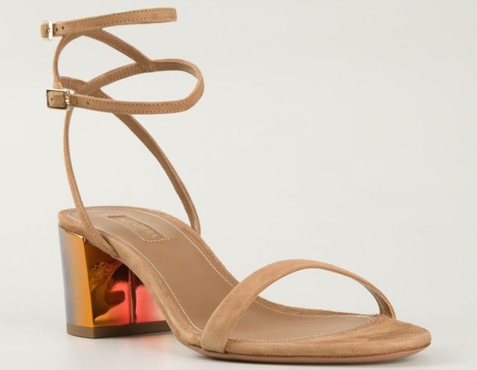 aquazzura block heel iridescent sandal ankle wrap 2