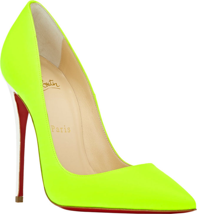 christian louboutin so kate neon yellow pumps 2