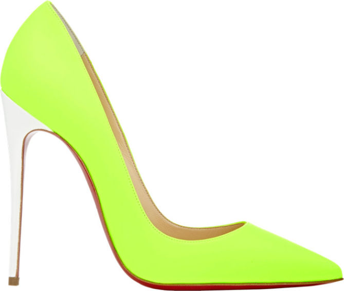 christian louboutin so kate neon yellow pumps