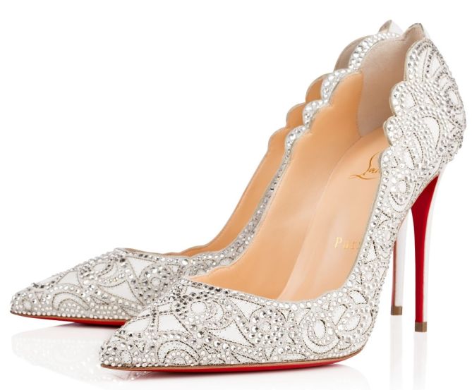 christian louboutin top vague crystal embellished pumps