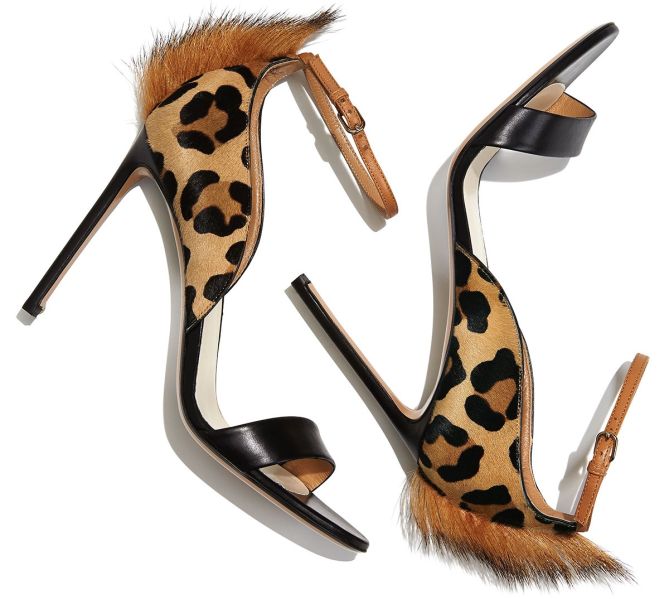 francesco russo leopard print calf hair sandals