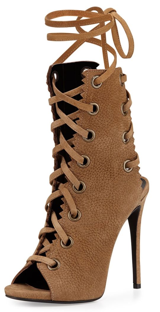 giuseppe zanotti lace up bootss open toe