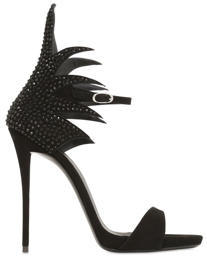 giuseppe zanotti swarovski embellished cutout sandals