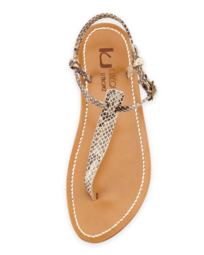 k jacques st tropez snake embossed sandals 2