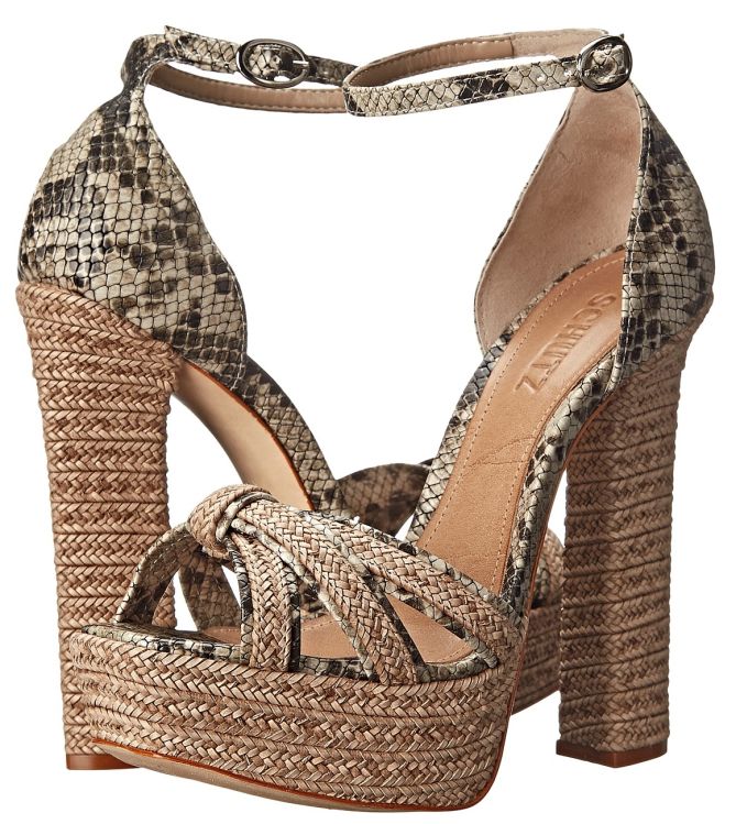 schutz kenedy snakeskin woven sandals