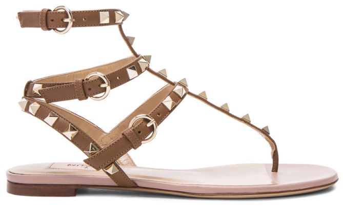 valentino rockstud thong sandals