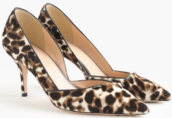 j crew colette animal print calfhair pumps