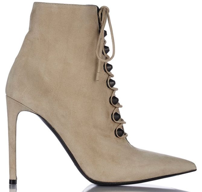 balenciaga studded pointed lace up leather boots 2