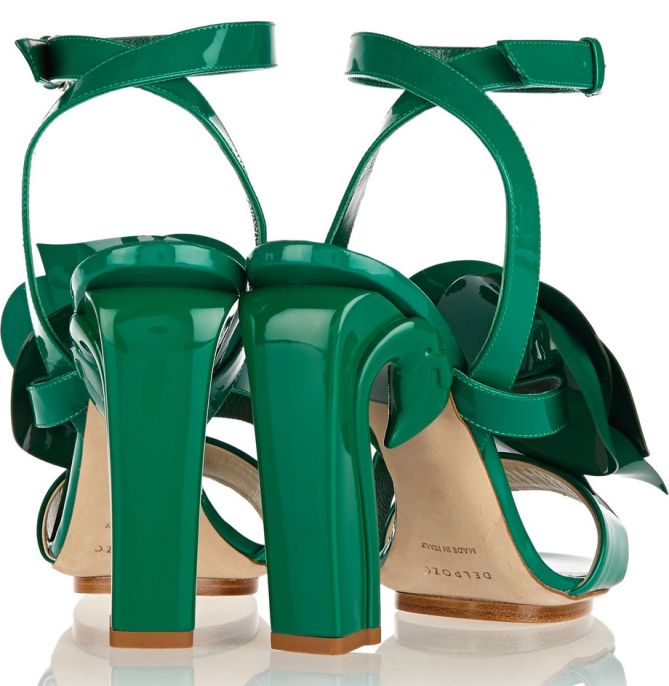 delpozo applique leather patent sandals 9
