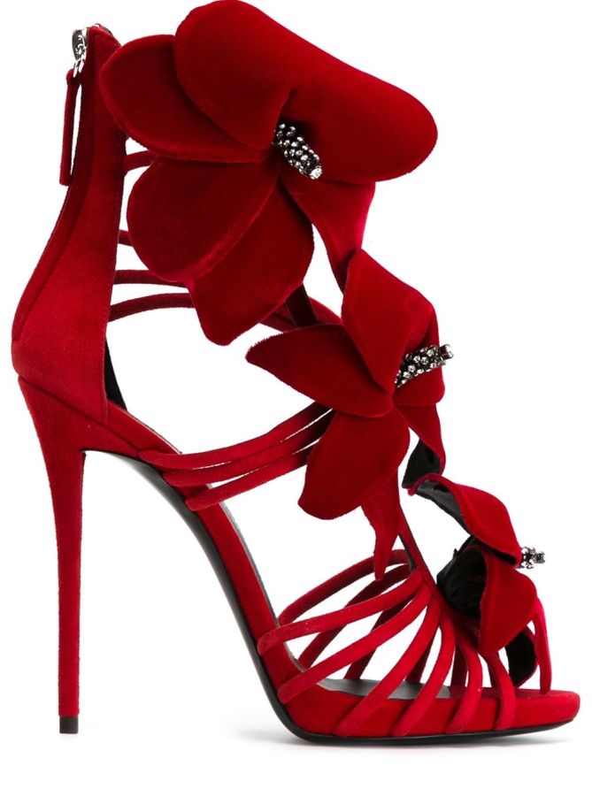 giuseppe zanotti applique suede sanals