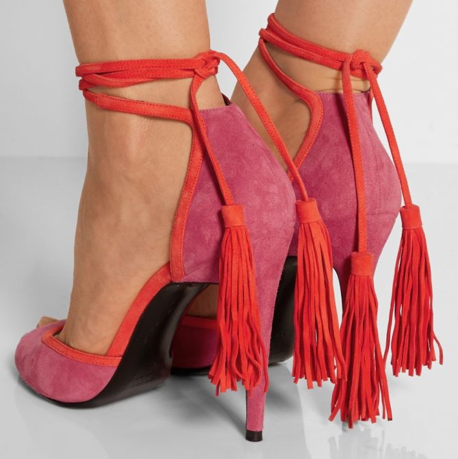 pierre hardy pink fringe majorelle heels 2