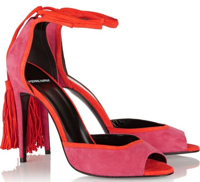 pierre hardy pink fringe majorelle heels 7