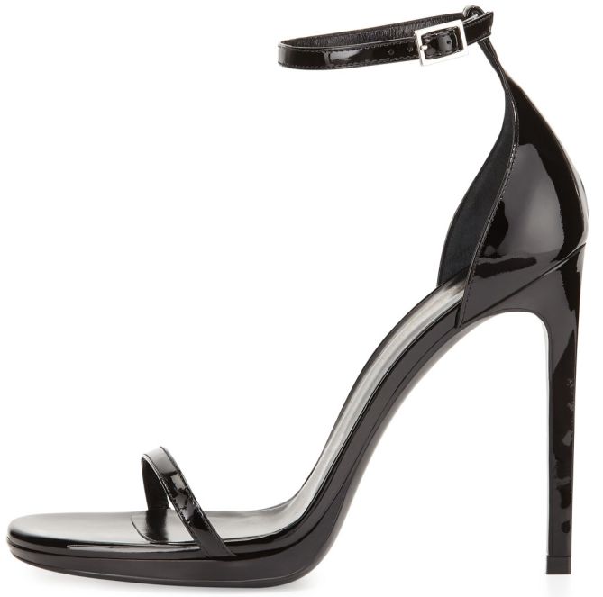 saint laurent patent ankle wrap sandals 2