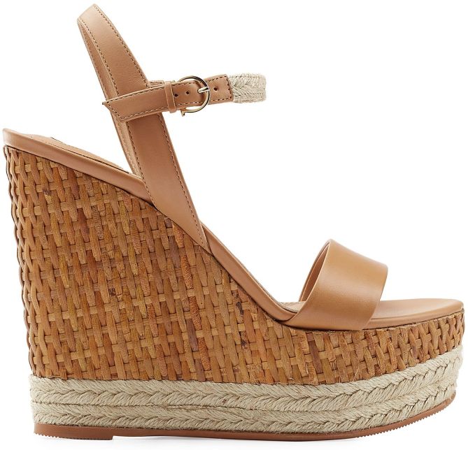 salvatore ferragamo woven wedges