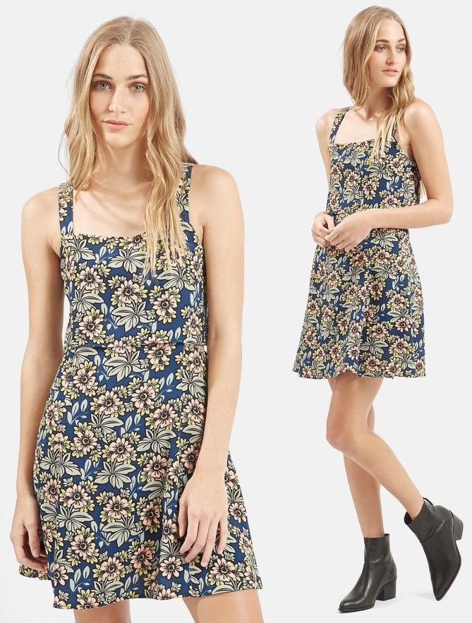 topshop daisy print overlay dress-horz