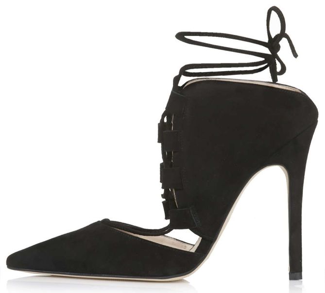 topshop lace-up pumps