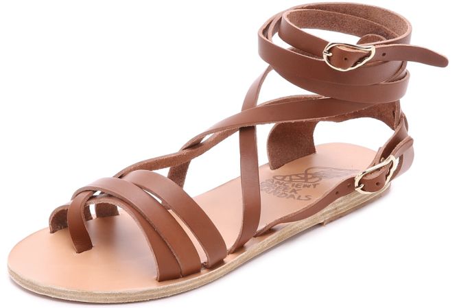 ancient greek sandals satira