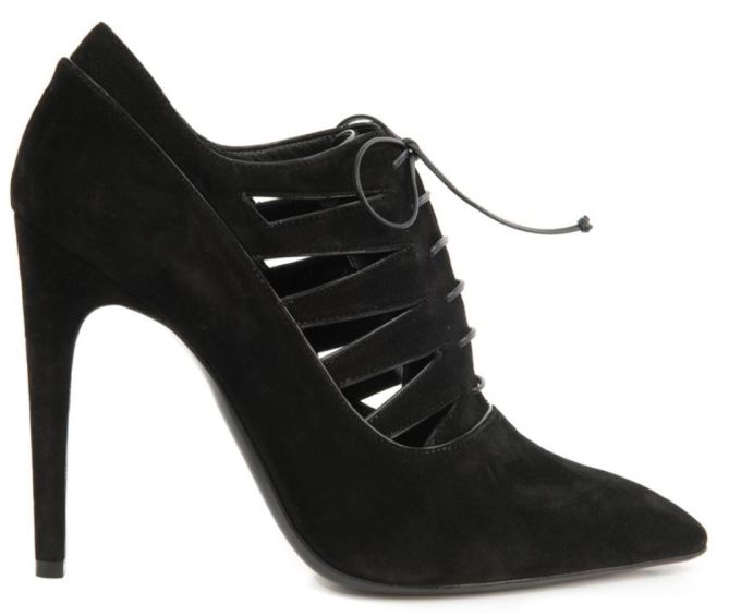 bottega veneta suede cutout booties