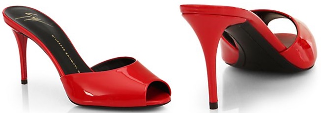 giuseppe zanotti red mules