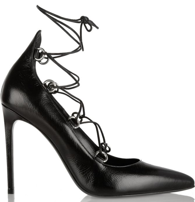 saint laurent lace up pumps