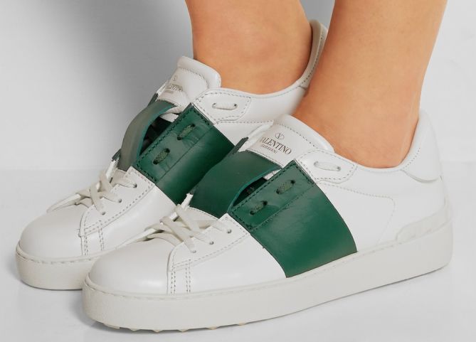 valentino paneled leather sneakers 2