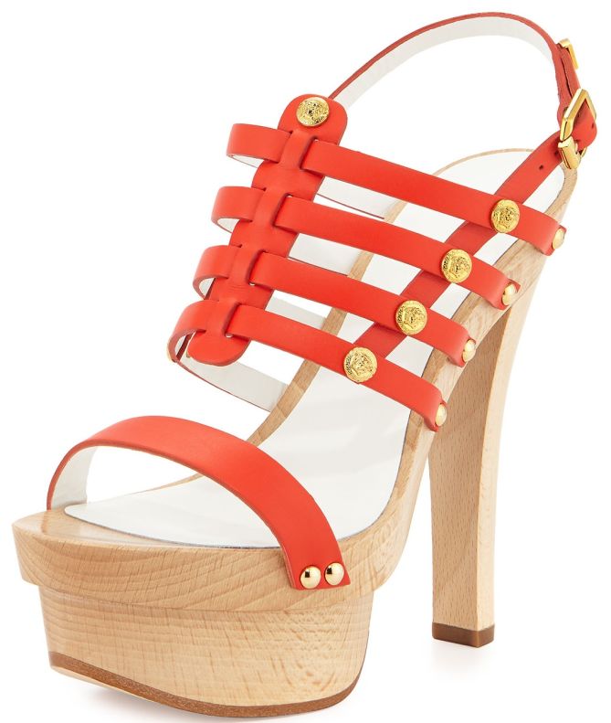 versace studde slingback sandals