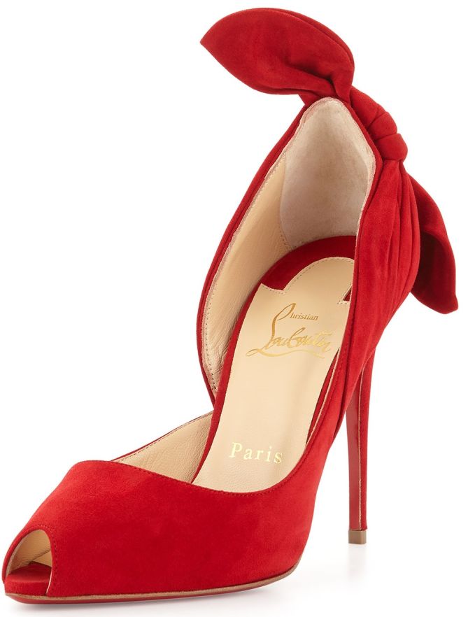 christian louboutin red sole barbara knot heel