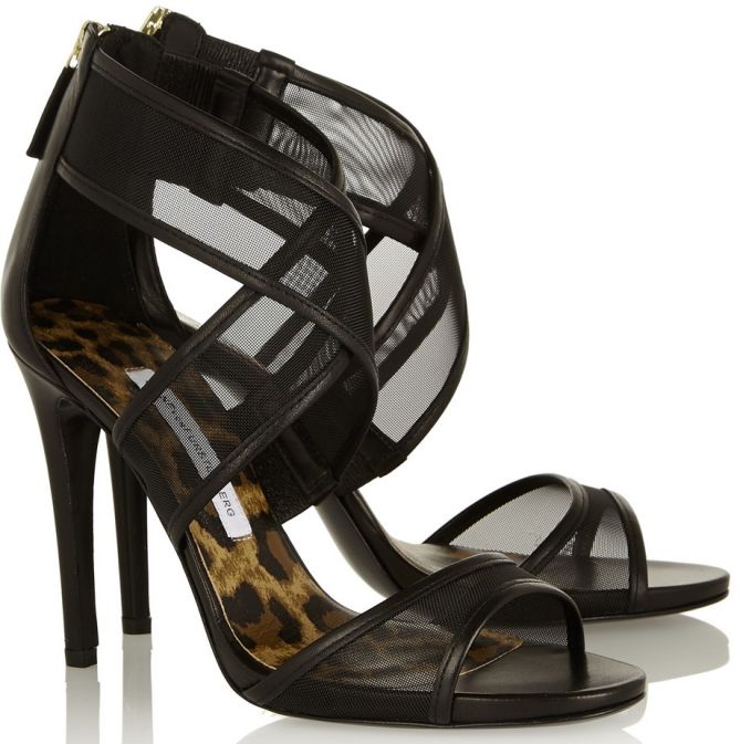 diane von furstenberg sandals sheer mesh