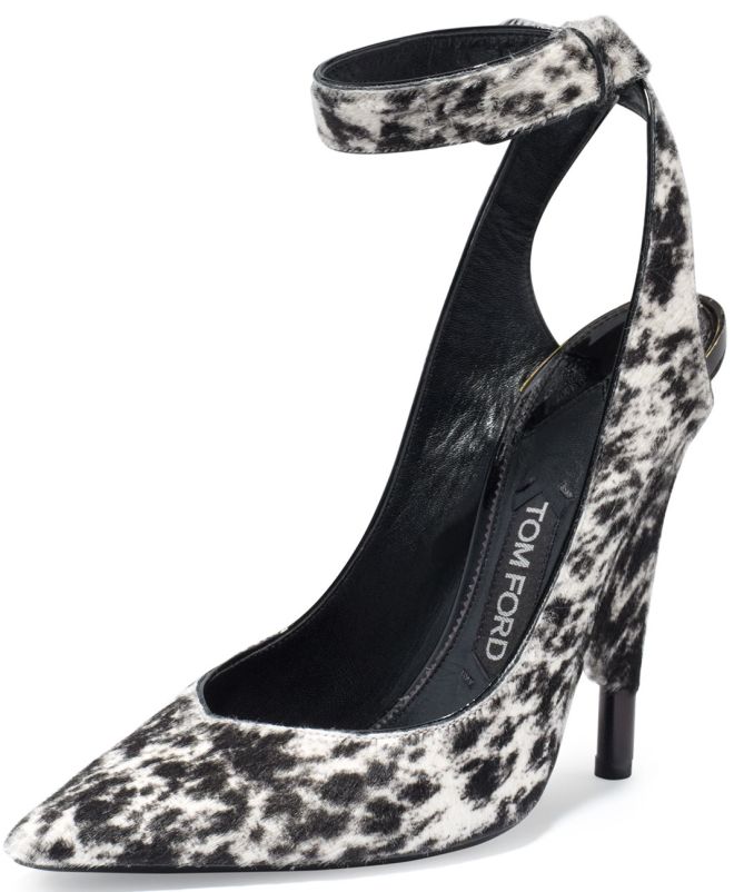 tom ford haircalf ankle wrap pumps