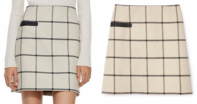 tory burch skirt plaid checekred 2-horz