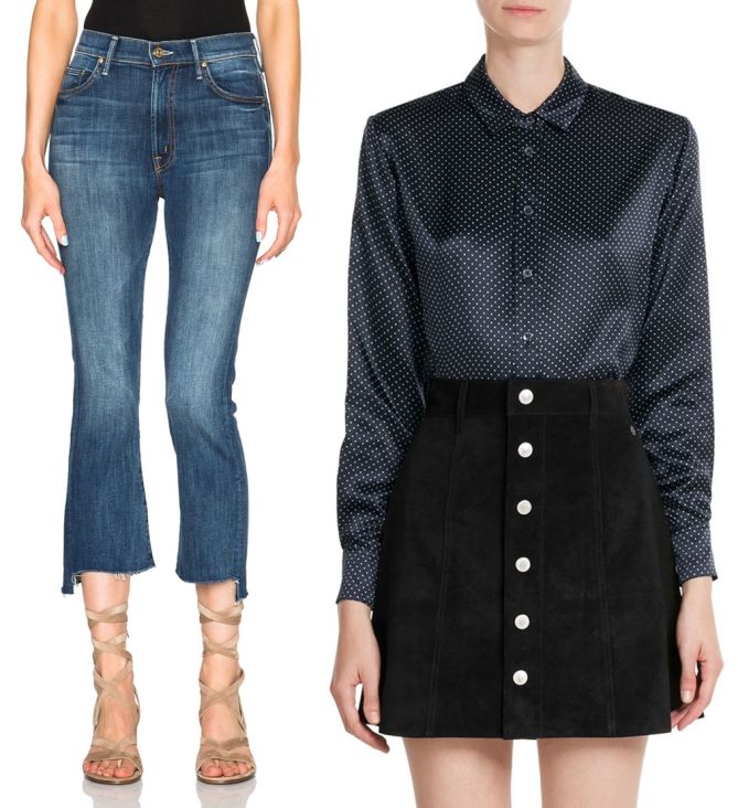 Inspired By: Emma Roberts' Cropped Flare Jeans & Ruffle Top - Sydne Style